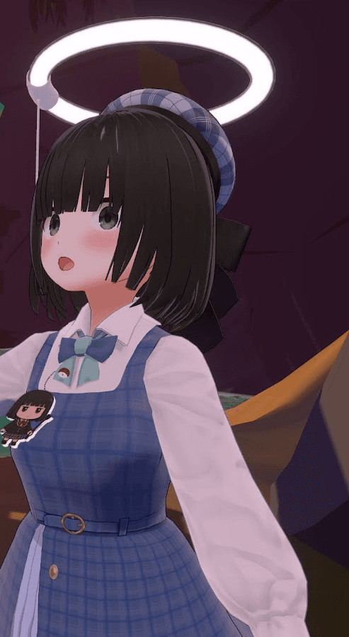 夕暮れの光の中でこちらを見るスパ子